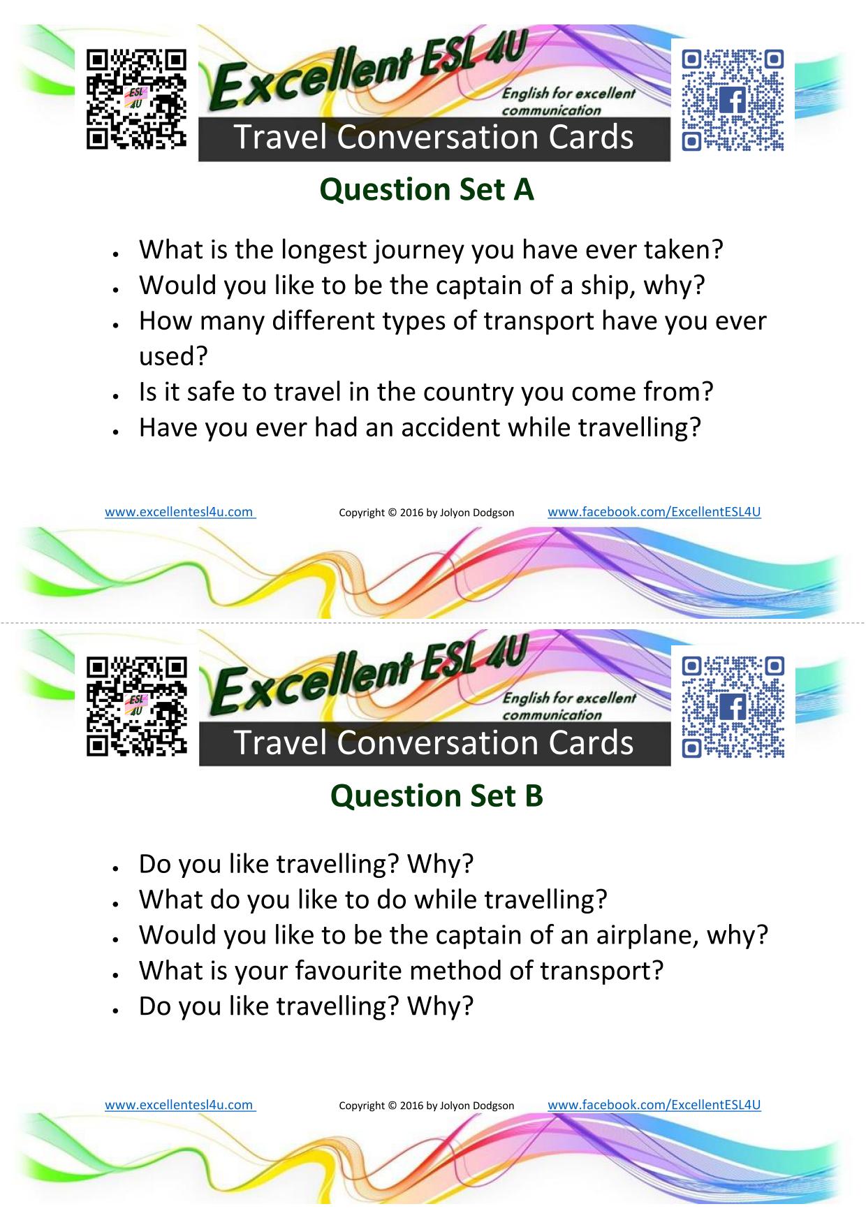 conversation about travel experience