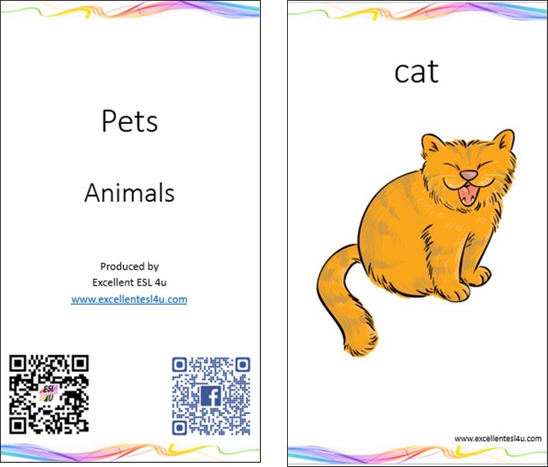 ESL Kids Pets Animals Vocabulary